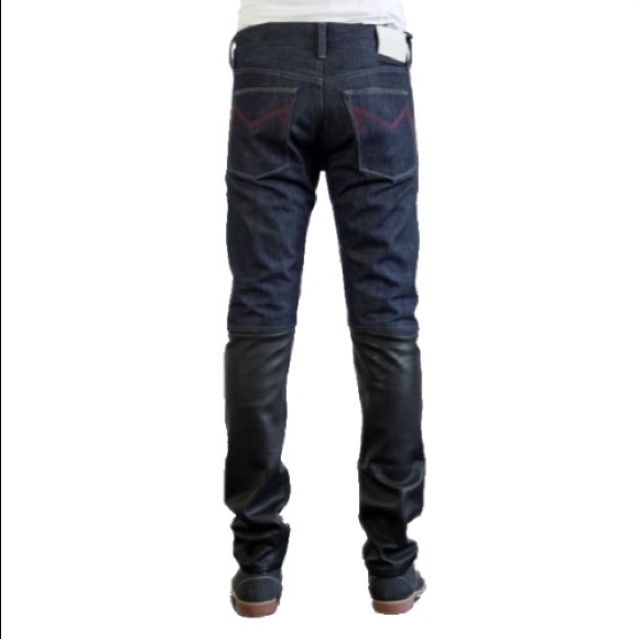 STITCH&MECHANICS Mens Denim with Leather Combo